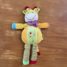 Doudou Peluche girafe vert