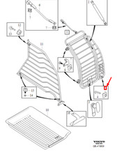 Crochet pour cage à chien VOLVO V90 MK2 32273226 NEUF ORIGINAL