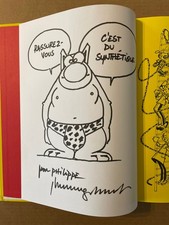 Philippe Geluck - Dédicace dans album Spirou - TBE