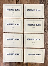 LOT OF 8 LABELS - WHITE BURGUNDY WINES - 1950 - ANTIQUE