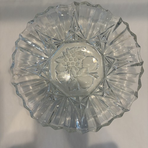 Vtg pressed glass serving - serving, dish