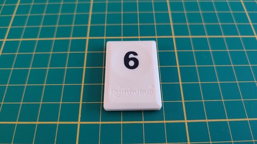 Tuile chiffre six noir - chiffre,