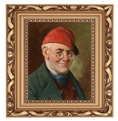 Tableau huile signé - signé, portrait