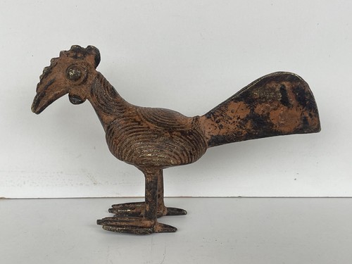Bronze bénin statuette coq - bronze,