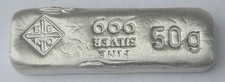 BeKo Precious Metals 50 Gram Silver Bar - Long Bar 999 Fine Silver Cast Bar