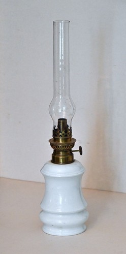 Lampe pétrole faïence - lampe,