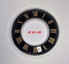 Cadran annulaire marbre noir pendule horloge Ø 60 - 98 mm dial (A2)