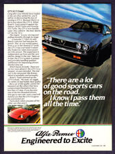 1982 Alfa Romeo GTV 6/2.5 Coupe photo "A Lot To Love" promo car print ad
