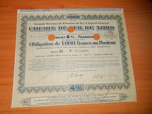 Ancienne obligation 1000f - obligation,