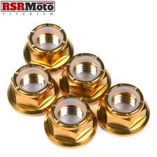 M10x1.25 Titane Nyloc Auto Verrou Écrous Pignon Aprilia, Ducati, Honda Etc.