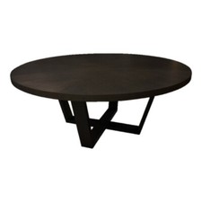 Lightly Used Maxalto Xilos solid wood round dining table 