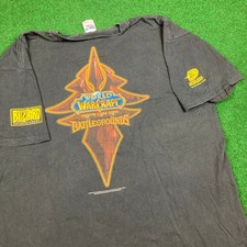 Vintage World Of Warcraft Trading Card Game Shirt Mens XL 2007 Battlegrounds TCG