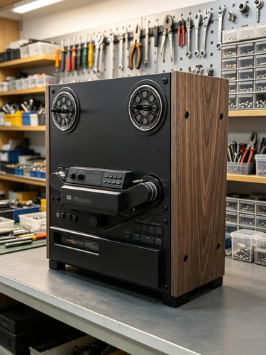 Akai 747 solid wood side - gx-747,