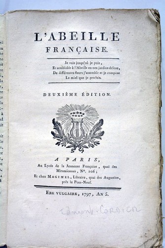 Livre ancien abeille francaise - abeille,