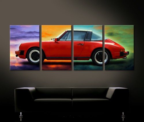 Rouge porsche 911 targa - 911, toile