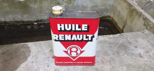 Ancien bidon huile renault - ancien,