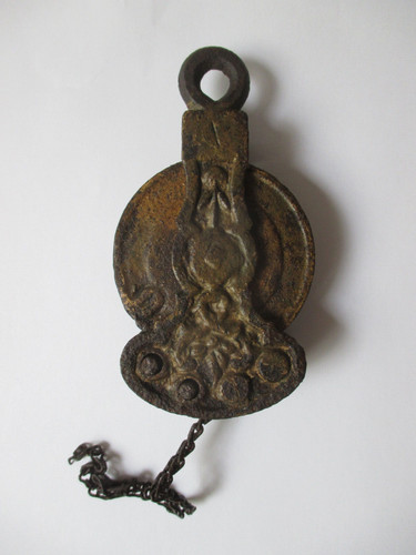 Ancienne poulie fer xix - poulie,