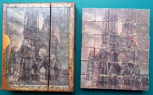 1915 jeu de cubes - -, ancien