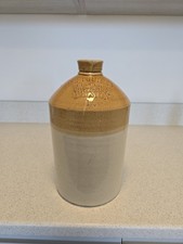 E G Courtis Grocer Church Street Helston Cornwall Stoneware Flagon 1 Gallon