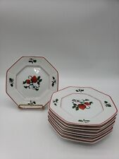 8 Salad Plate Fitz & Floyd China Fraise de Bois Pattern Strawberries 6¼"