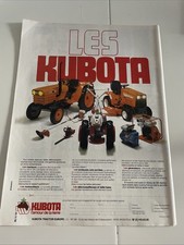 Vintage 1984 Kubota Tractor Lawnmower Press Advertising