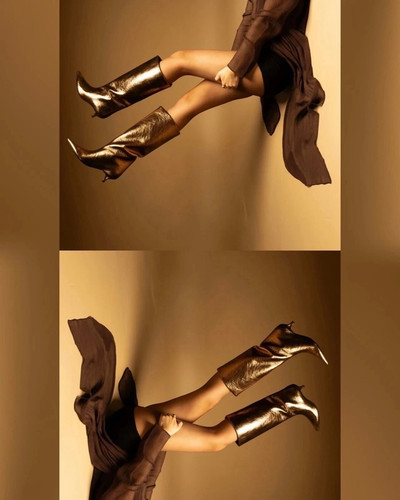 Zara bottines bronze - zara,