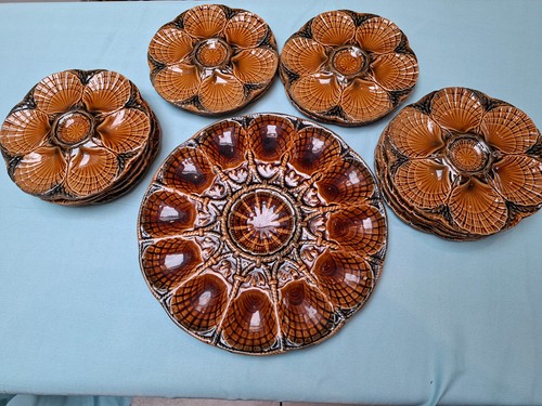Oyster shellfish plates - 12,