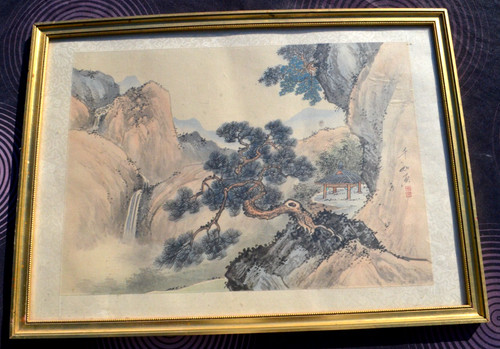 Peinture sur soie - , chine