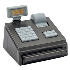 Playmobil caisse enregistreuse noire magasin ville comptoir lâche