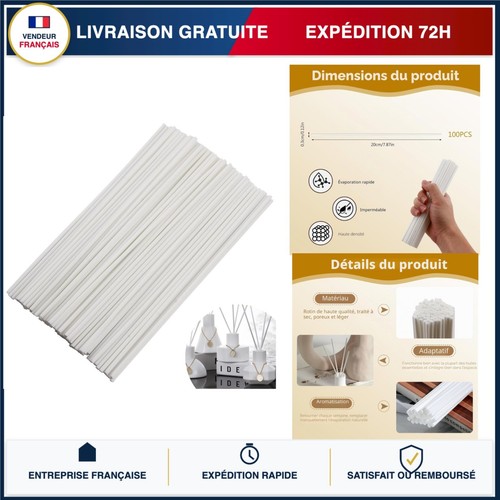 100 bâtonnets fibre diffuseur - 100,