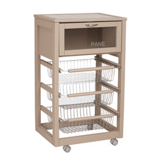 Chariot à pain en bois avec