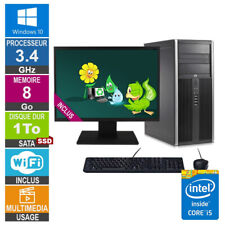 PC HP Elite 8200 CMT i5-2400 3.40GHz 8Go/1To SSD Wifi W10 + Ecran 22