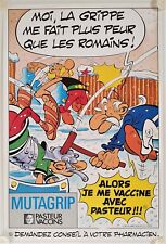 Pasteur Vaccines Poster MUTAGRIP 1987 ASTERIX Illustrated Uderzo