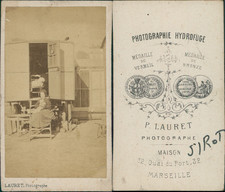 Lauret, Marseille, clown, circus, trailer, outdoor fair, to be identified Vi