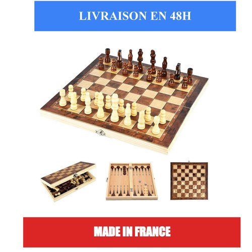 Jeu échecs bois pliable - d'échecs,