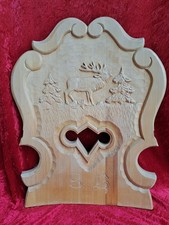 Belle Vieux Dossier De Chaise - Dossier En Bois Sculpté : Cerf