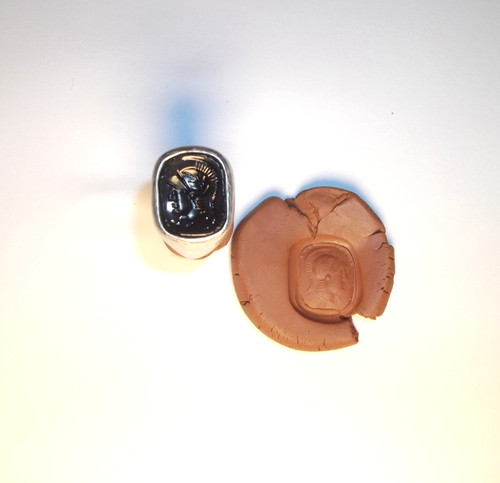 Superbe bague sceau intaille