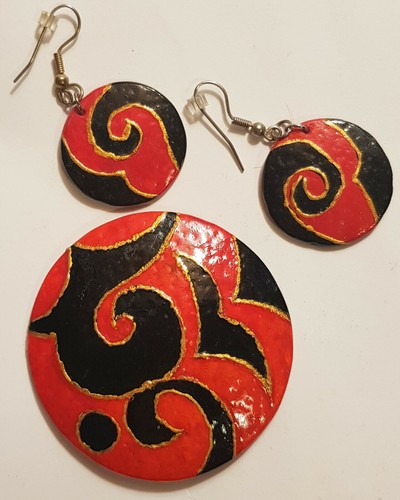 Bijoux parure broche boucles - broche, +