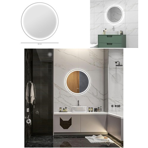 Miroir rond lumineux - rond,