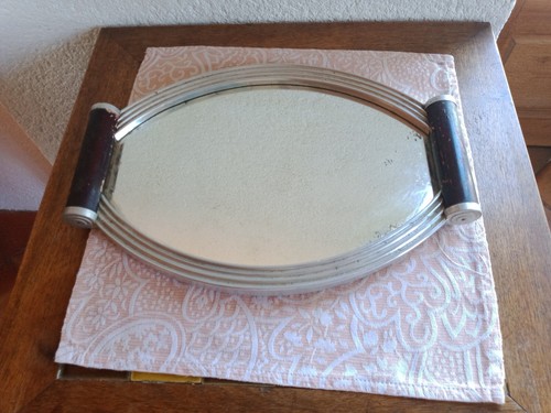 Plateau miroir art - deco,
