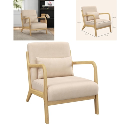 Fauteuil salon homcom - fauteuil,