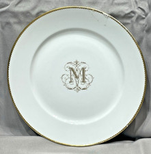 Sèvres Porcelain Plate Late 19th Century Gold Monogram 8/8