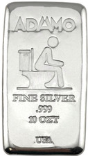 10 oz Silver Bar 999 Standard - Don't Give a Crap - Adamo Metals - 100%  -  USA