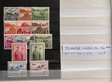 TIMBRES ISLANDE 1950-51-52 YT