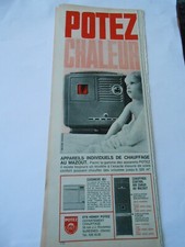 Advertising 1965 Pot Heat Oil Heating Old Print