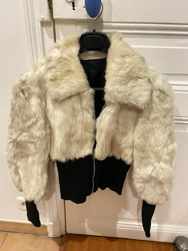 Veste peau lapin - peau,