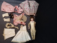 Parisian Type Doll Porcelain Cookie Head Gusset Leather Body