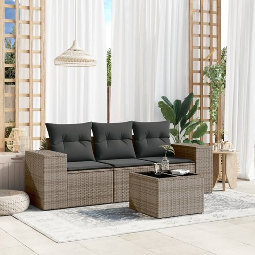 Salon jardin avec coussins - salon,