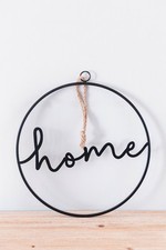 Décoration Murale Cercle en Métal Noir Home Maison