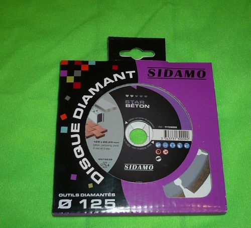 Disque diamant sidamo - diamant, Ø125mm